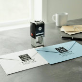 Minimalist Business Name & Address & Logo セルフインキングスタンプ