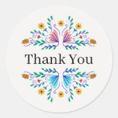 Minimalist Business Thank You Classic Round Sticke ラウンドシール (正面)