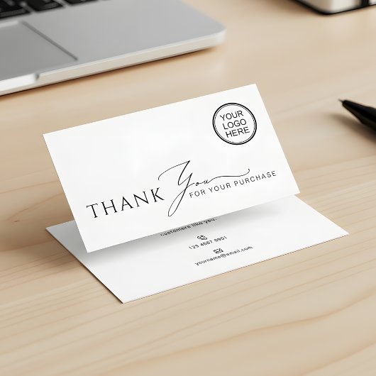 Minimalist Business Thank You Packaging Insert 名刺