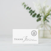 Minimalist Business Thank You Packaging Insert 名刺 (スタンド正面)