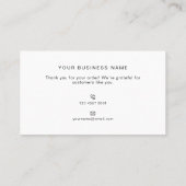 Minimalist Business Thank You Packaging Insert 名刺 (裏面)