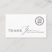 Minimalist Business Thank You Packaging Insert 名刺 (正面)