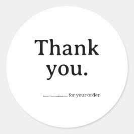 Minimalist Business Thank You Sticker ラウンドシール
