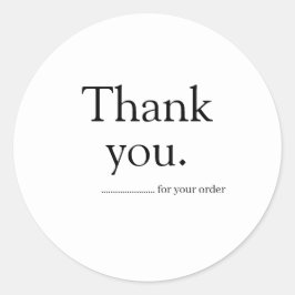 Minimalist Business Thank You Sticker ラウンドシール