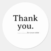 Minimalist Business Thank You Sticker ラウンドシール (正面)