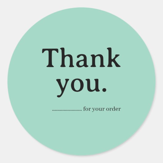 Minimalist Business Thank You Sticker ラウンドシール (正面)