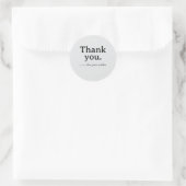Minimalist Business Thank You Sticker ラウンドシール (バッグ)