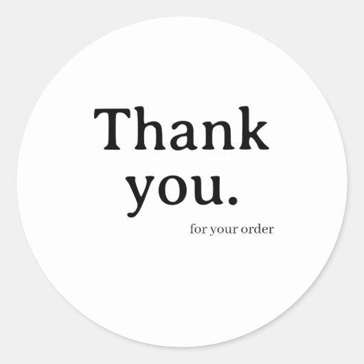 Minimalist Business Thank You Sticker ラウンドシール (正面)