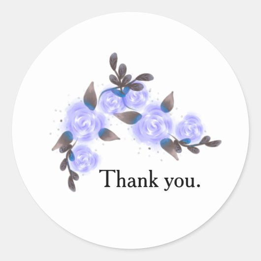 Minimalist Business Thank You Sticker ラウンドシール (正面)