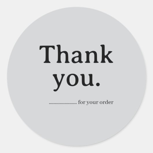 Minimalist Business Thank You Sticker ラウンドシール (正面)