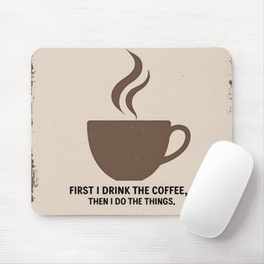 Minimalist “But First, Coffee” Mousepad – Stylish  マウスパッド (マウス)