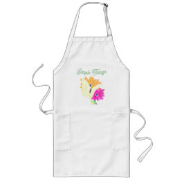 Minimalist Butterfly and Flowers 'Simple Things'  ロングエプロン