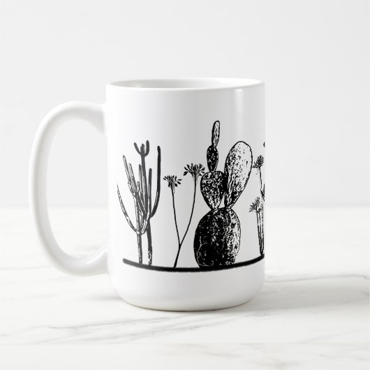 Minimalist Cactus Coffee Mug コーヒーマグカップ (左)