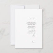 Minimalist Calligraphy Flat Thank You Card サンキューカード (正面)