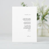 Minimalist Calligraphy Flat Thank You Card サンキューカード (スタンド正面)