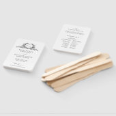 Minimalist Calligraphy monogram Wedding Program ハンドファン (組立なし)