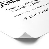 Minimalist Calligraphy Selfie Station Sign ポスター (角)