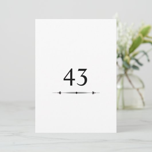 Minimalist calligraphy text birthday party  招待状 (スタンド正面)