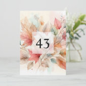 Minimalist calligraphy text birthday party  招待状 (スタンド正面)