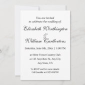 Minimalist calligraphy text  invitation 招待状 (裏面)