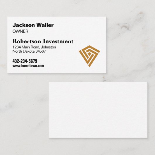 Minimalist Calling Card for Any Business 名刺 (正面/裏面)