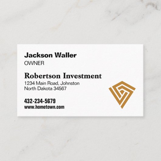 Minimalist Calling Card for Any Business 名刺 (正面)