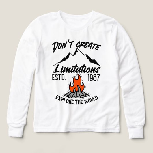 Minimalist Campfire Icon Design, Camping  (デザイン正面)