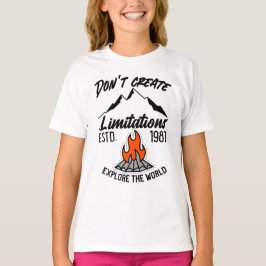 Minimalist Campfire Icon Design, Camping  Tシャツ