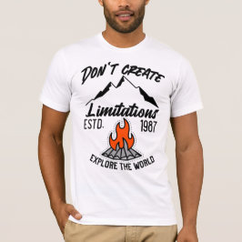 Minimalist Campfire Icon Design, Camping  Tシャツ