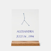 Minimalist Cancer Constellation Acrylic Sign - Per アクリルサイン (正面)