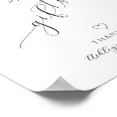 Minimalist Cards and Gifts Bridal Shower Sign ポスター (角)