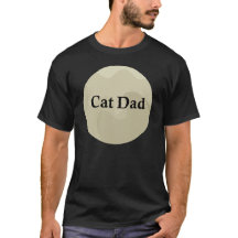Minimalist Cat Dad Silhouette Moon Graphic T-Shirt