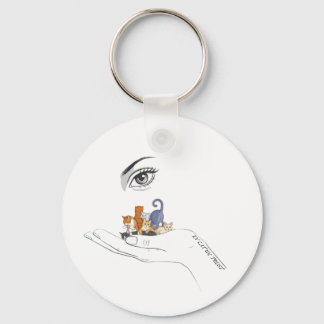 Minimalist cat Keychain キーホルダー