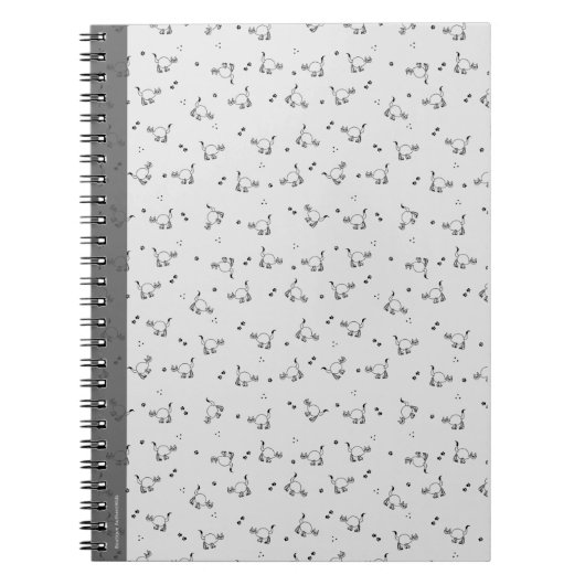 Minimalist Cat Line Art Notebook ノートブック (正面)