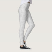 Minimalist Cat Pattern Leggings – Light Gray レギンス (右)
