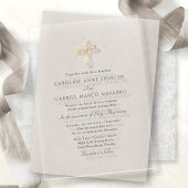 Minimalist Catholic Mass Wedding アクリル招待状