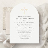 Minimalist Catholic Mass Wedding 招待状