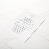 Minimalist Catholic Mass Wedding 箔招待状 (回転した状態)