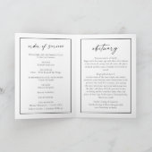 Minimalist Celebration of Life Memorial Funeral  プログラム (内部)