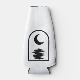 Minimalist Celestial Moon and Water ボトルクーラー