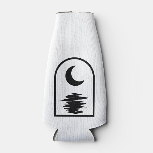 Minimalist Celestial Moon and Water ボトルクーラー (正面)