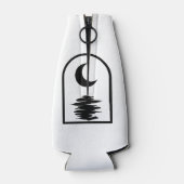 Minimalist Celestial Moon and Water ボトルクーラー (裏面)