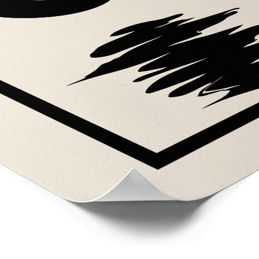 Minimalist Celestial Moon and Water ポスター (角)