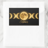 Minimalist Celestial Moon Phases 長方形シール (バッグ)
