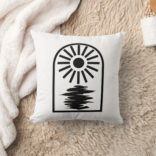 Minimalist Celestial Sun and water クッション (ブランケット)