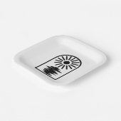 Minimalist Celestial Sun and water ペーパープレート (傾斜あり)