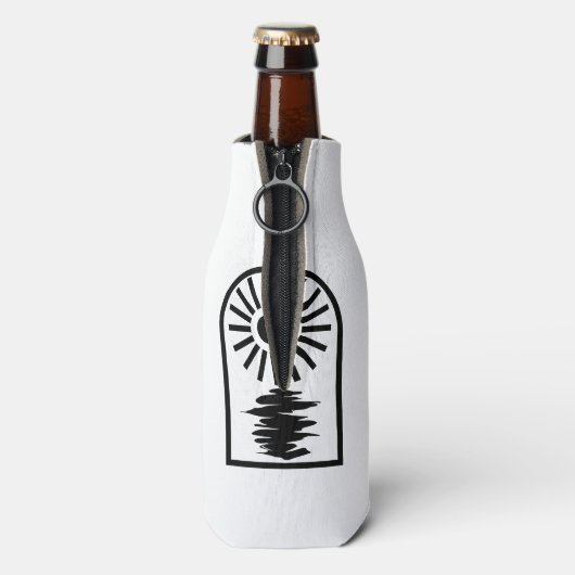 Minimalist Celestial Sun and water ボトルクーラー (ボトル裏面)