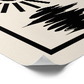 Minimalist Celestial Sun and water ポスター (角)