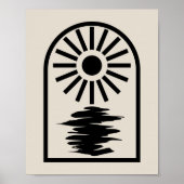 Minimalist Celestial Sun and water ポスター (正面)
