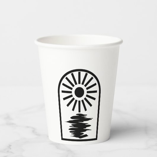Minimalist Celestial Sun and water 紙コップ (裏面)